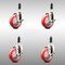 Service Caster 4 Inch 316SS Red Poly Swivel 7/8 Inch Expanding Stem Caster Set Brake SCC SCC-SS316EX20S414-PPUB-RED-TLB-78-4 - alternate 1